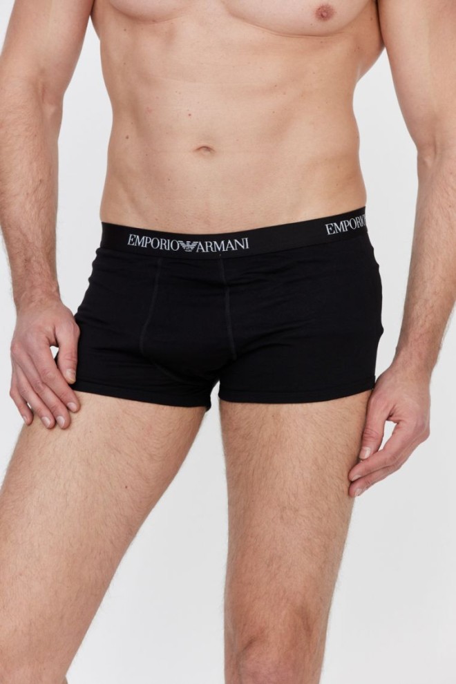 EMPORIO ARMANI Boxer negru peplite 3 pachete