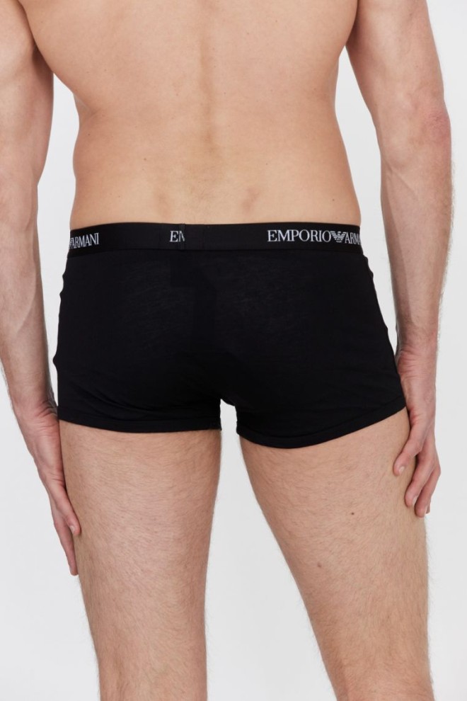 EMPORIO ARMANI Czarne bokserki w pepitkę 3 pack