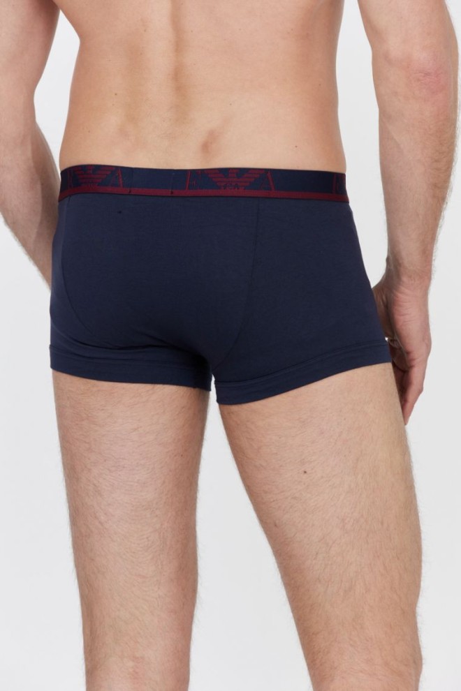 EMPORIO ARMANI Navy blue boxer shorts with logo 3 packs