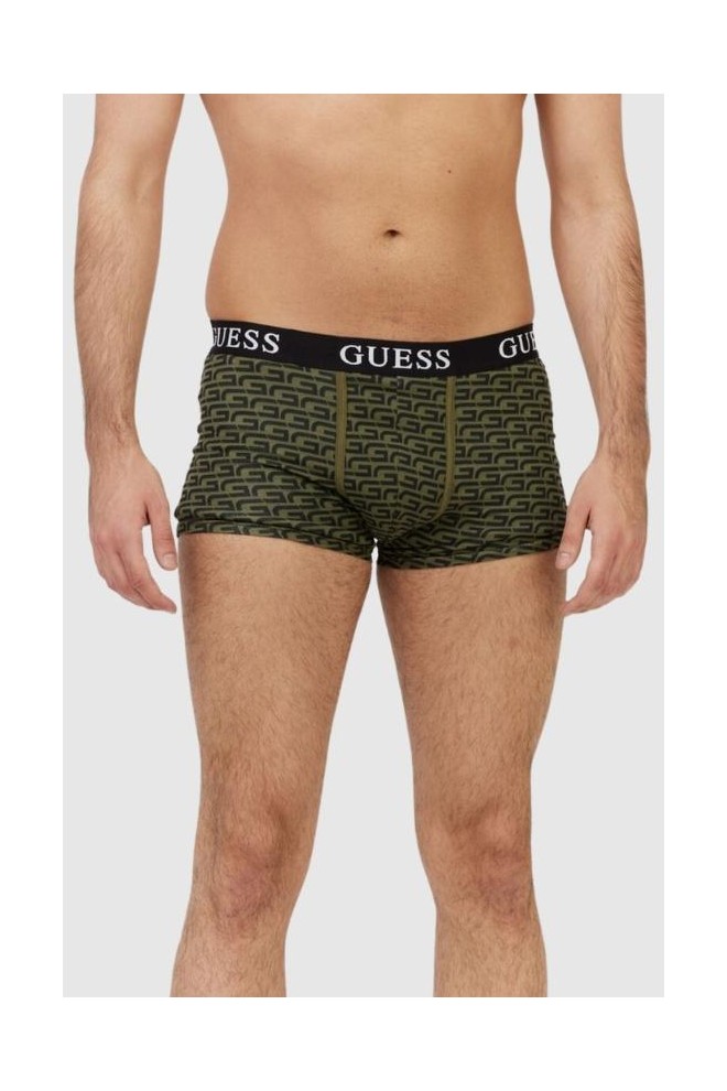 GUESS Zielone i morskie bokserki męskie 3 pack