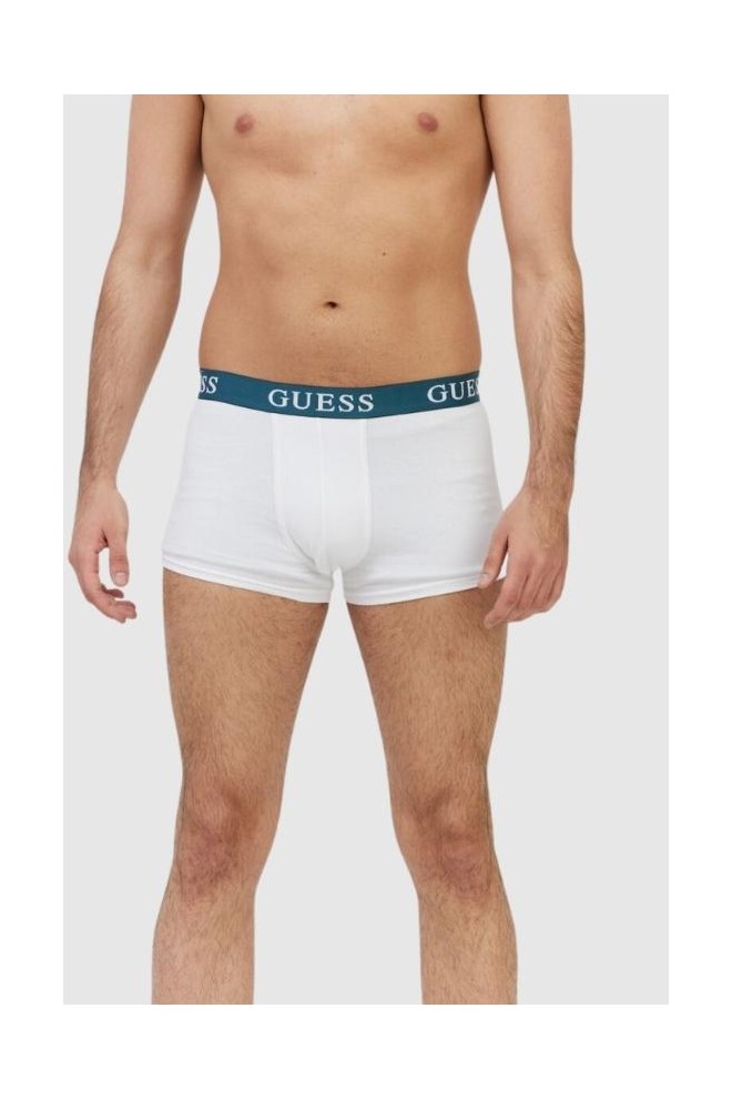 GUESS Green, white and nautical men's boxer shorts 3 packs