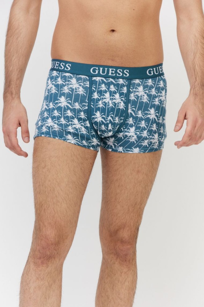 GUESS Green, white and nautical men's boxer shorts 3 packs