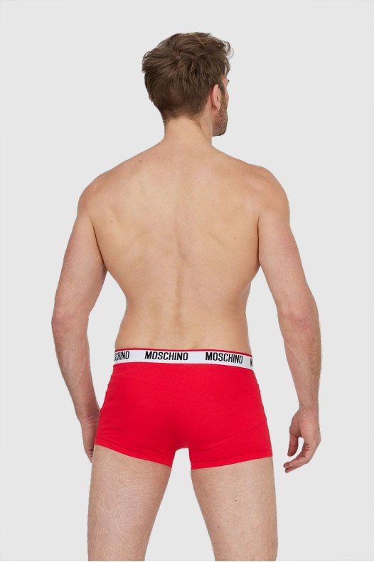 MOSCHINO Red logo boxer...