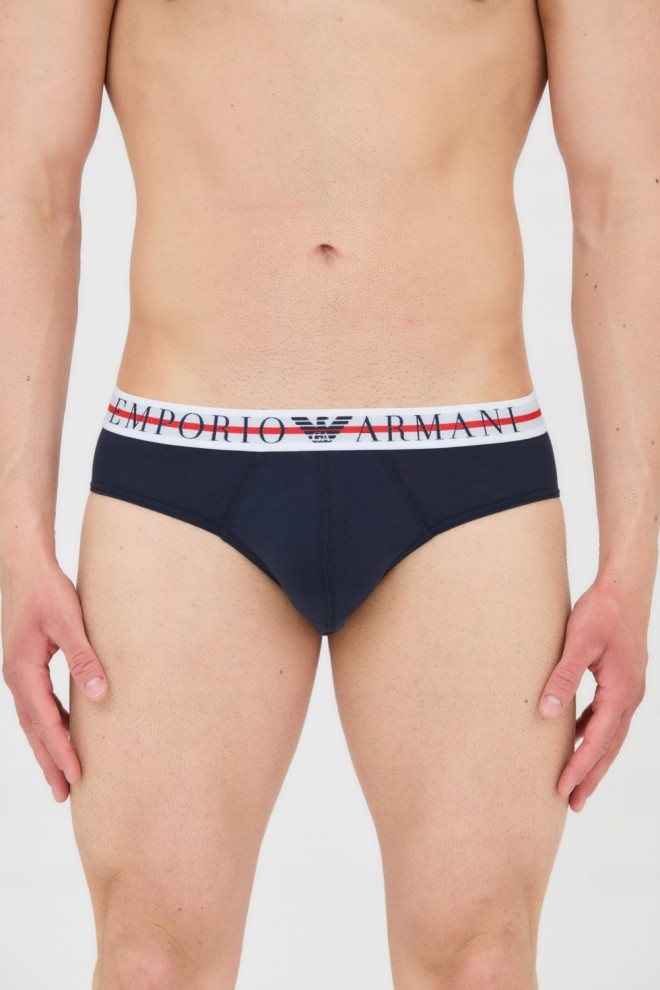 EMPORIO ARMANI Navy blue briefs 3-pack