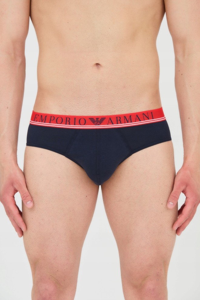 EMPORIO ARMANI Navy blue briefs 3-pack