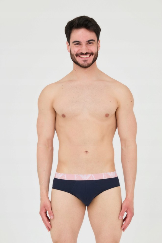 EMPORIO ARMANI Navy blue briefs 3-pack