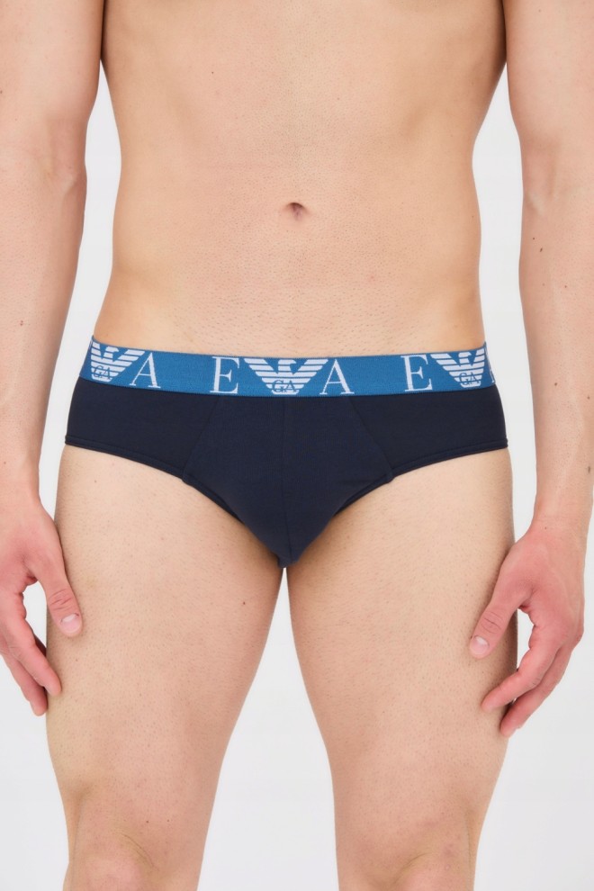 EMPORIO ARMANI Navy blue briefs 3-pack