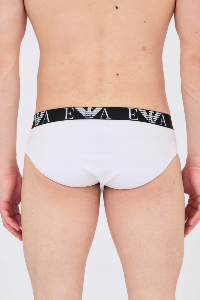 EMPORIO ARMANI Black, white, red briefs