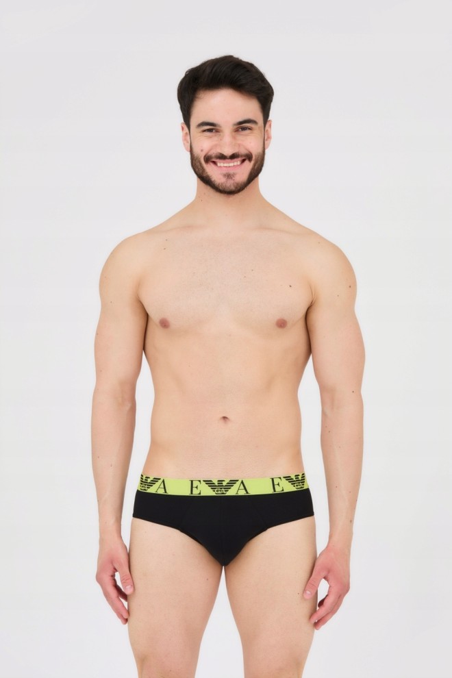 EMPORIO ARMANI 3-pack chiloți negru, verde