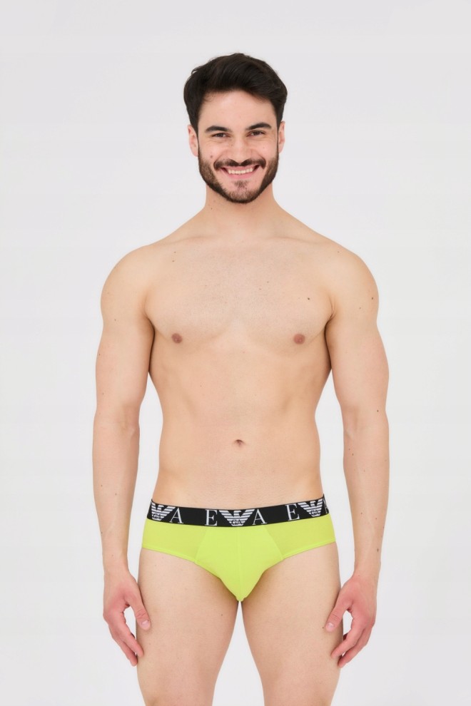 EMPORIO ARMANI 3-pack briefs black, green