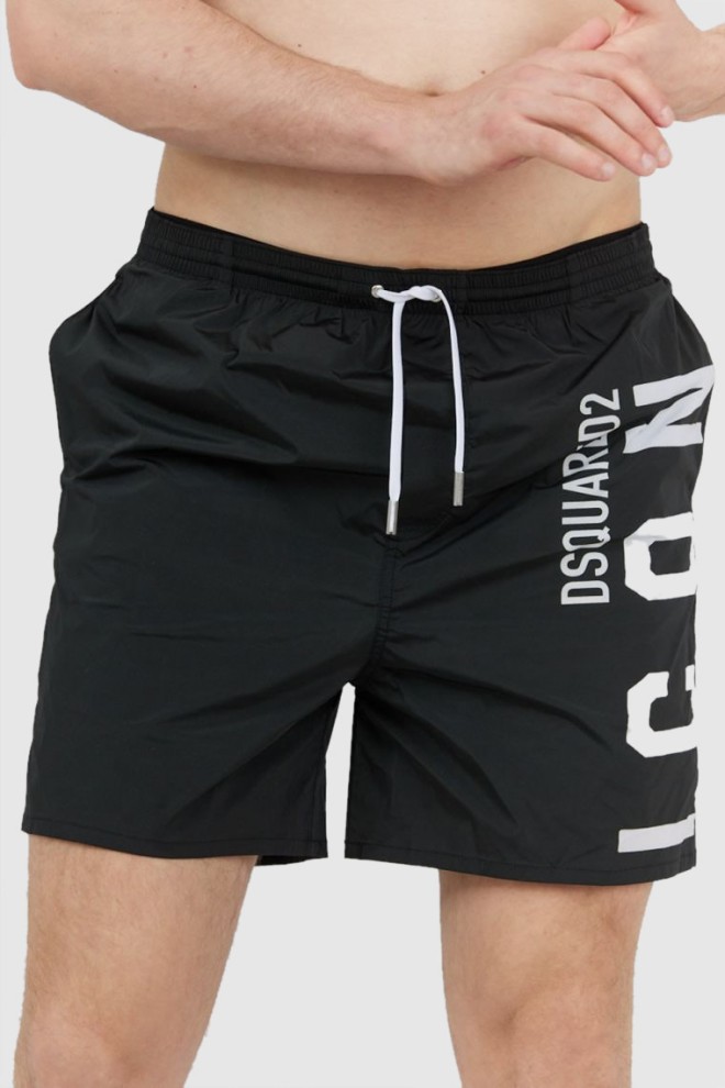DSQUARED2 Beachwear Black pantaloni scurți de baie pentru bărbați icon