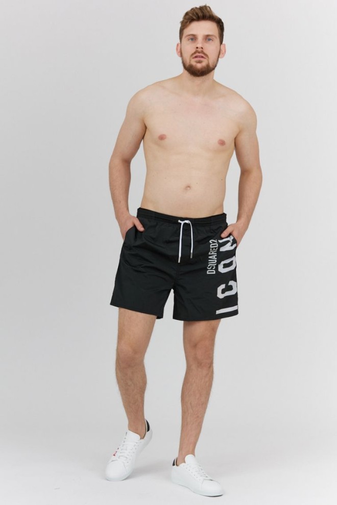 DSQUARED2 Beachwear Black pantaloni scurți de baie pentru bărbați icon