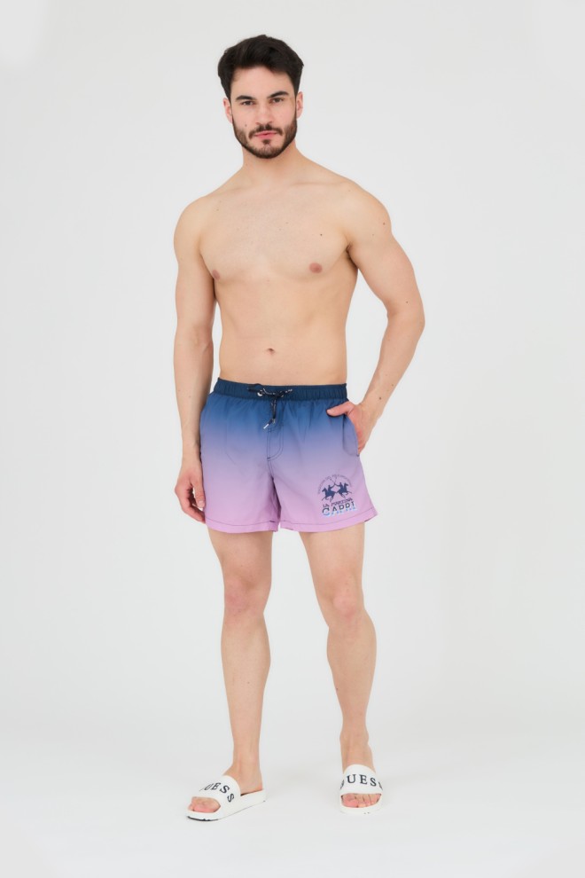 LA MARTINA Pantaloni scurți de baie pentru bărbați roz