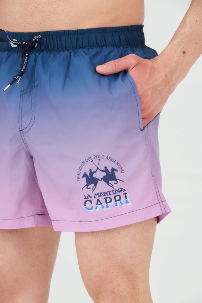 LA MARTINA Pantaloni scurți de baie pentru bărbați roz