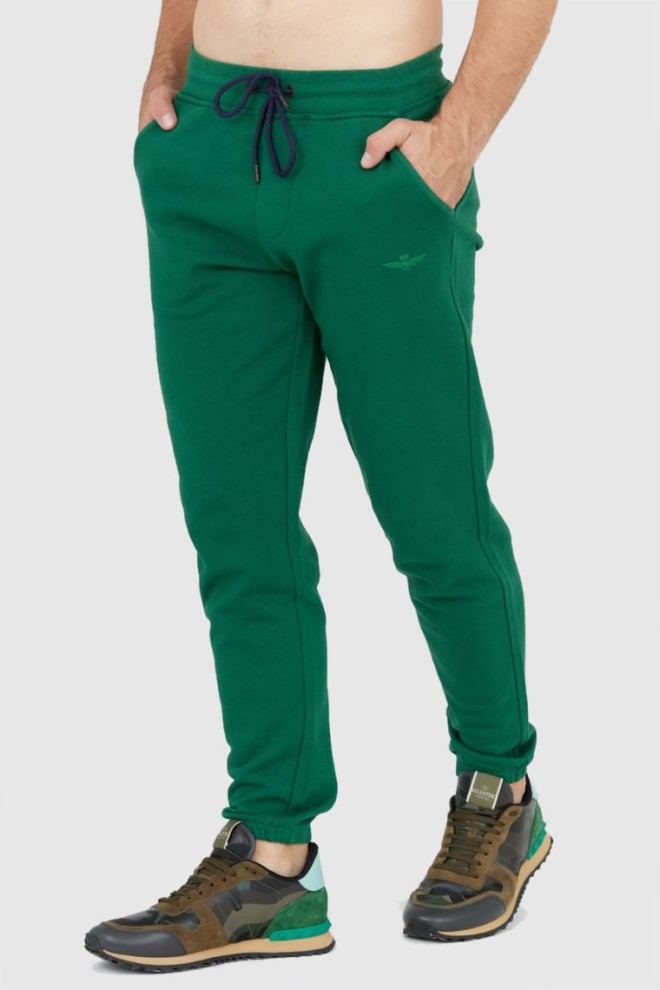 AERONAUTICA MILITARE Green men's sweatpants