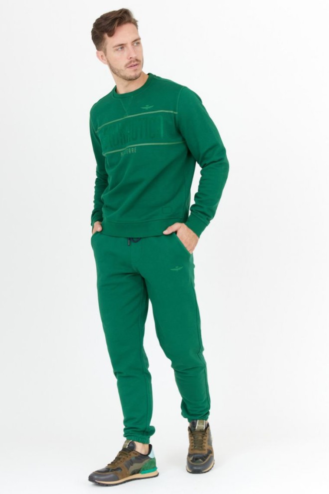 AERONAUTICA MILITARE Green men's sweatpants