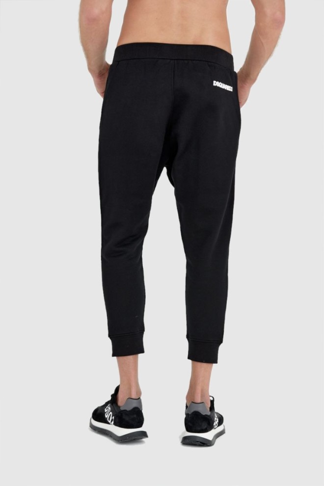 DSQUARED2 Czarne spodnie męskie relax dean joggers