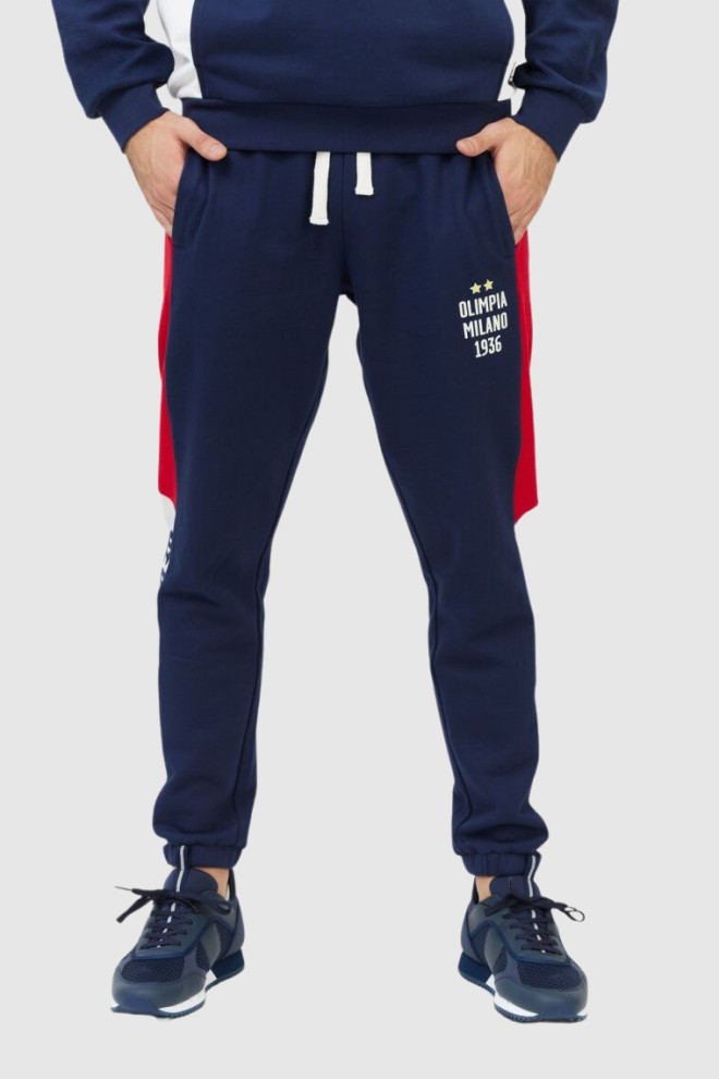 EA7 Men's navy blue Olimpia milano pants