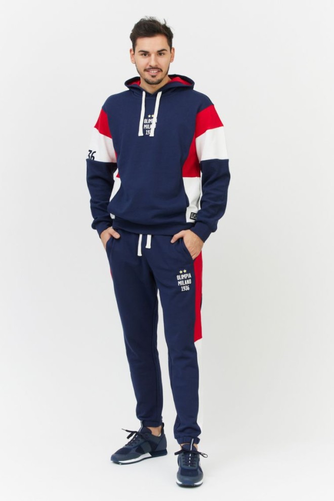 EA7 Pantaloni pentru bărbați Olimpia milano albastru marin