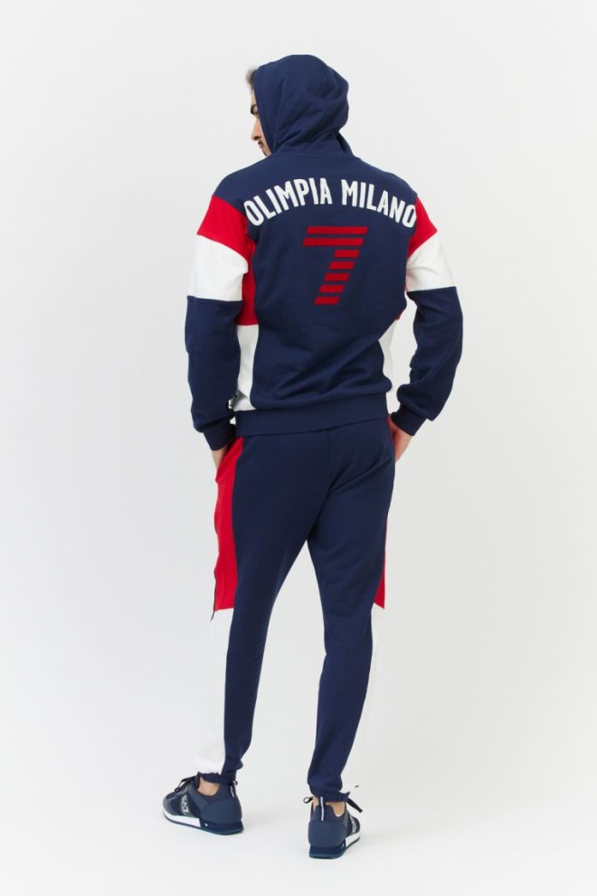 EA7 Pantaloni pentru bărbați Olimpia milano albastru marin