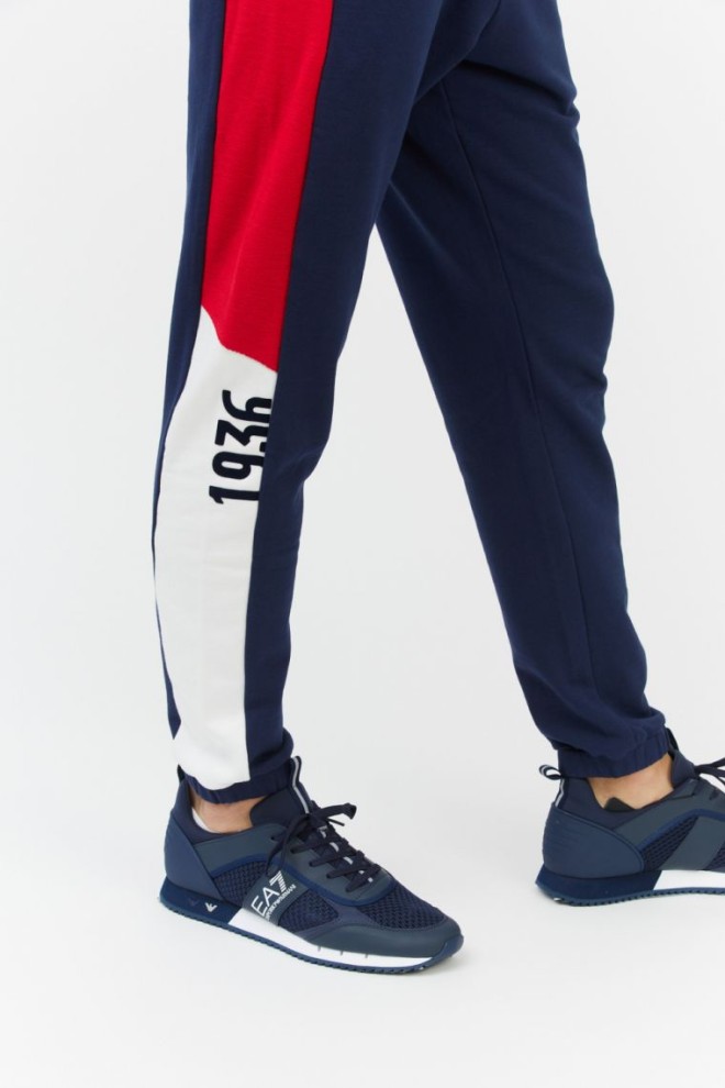 EA7 Pantaloni pentru bărbați Olimpia milano albastru marin