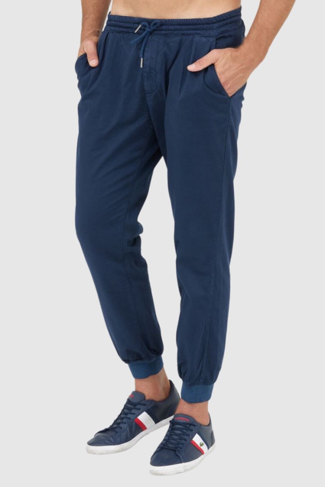 LA MARTINA Men's navy blue pants