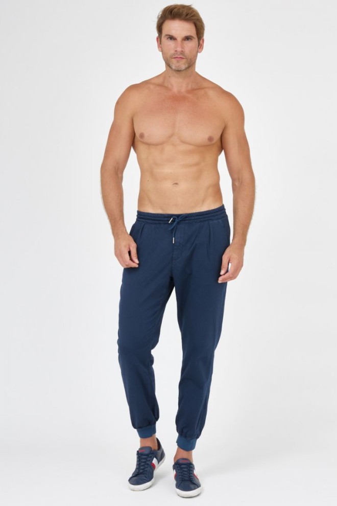 LA MARTINA Men's navy blue pants