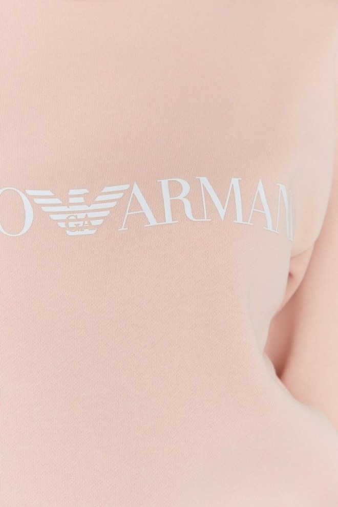 EMPORIO ARMANI Różowe dresy damskie z białymi logotypami