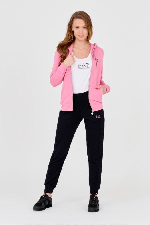 EA7 Czarno-różowy dres damski