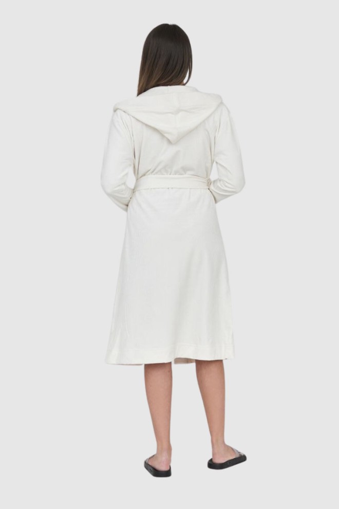 Halat de baie din catifea cu logo și glugă pentru femei JUICY COUTURE 