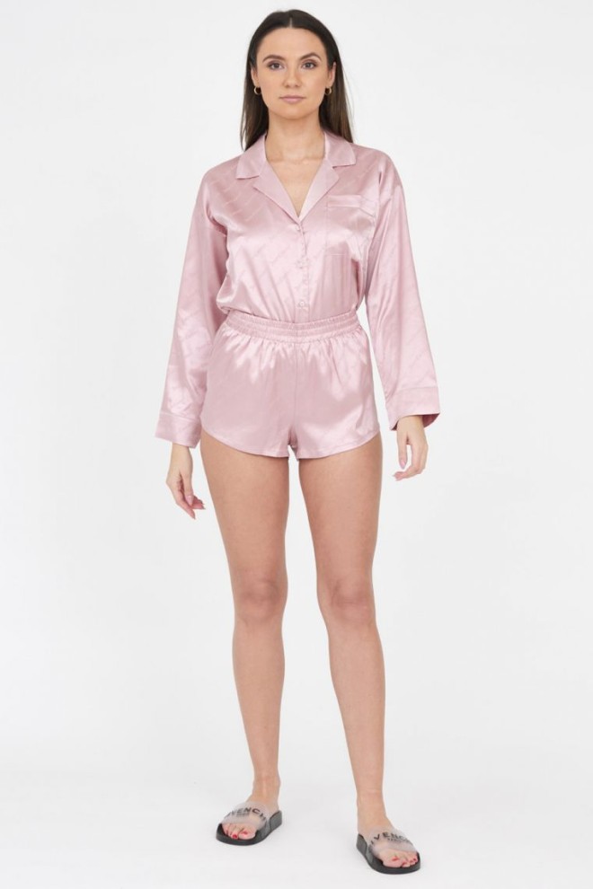 JUICY COUTURE Pink satin logo pajama shorts