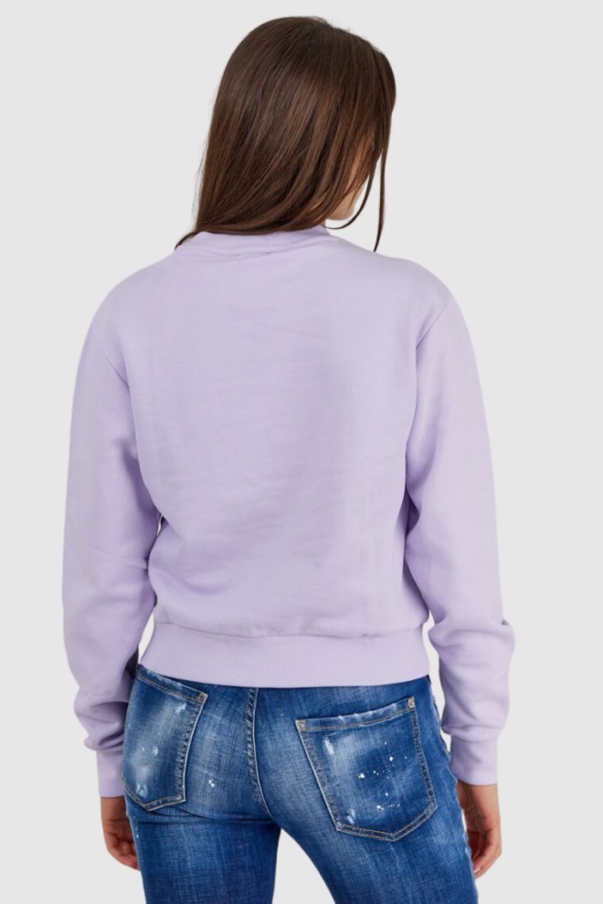 GUESS Purple women's sweatshirt with embroidered logo