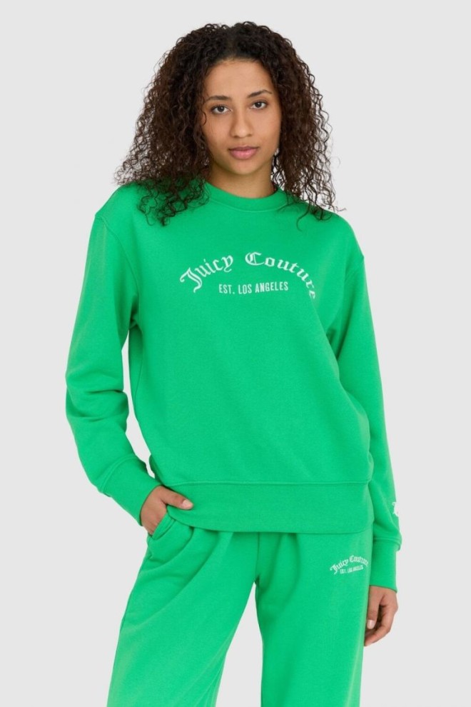 JUICY COUTURE Green women's saoirse recycled sweatshirt with embroidered logo