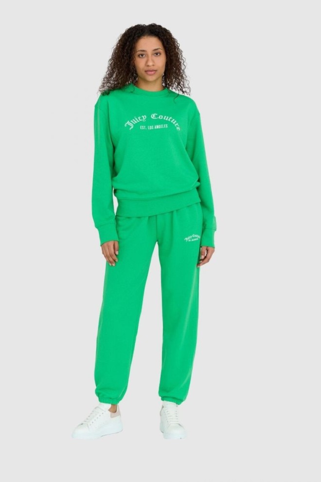 JUICY COUTURE Green women's saoirse recycled sweatshirt with embroidered logo