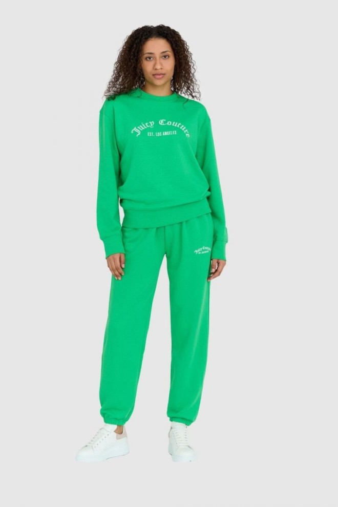JUICY COUTURE Tricou reciclat saoirse verde pentru femei, cu logo brodat