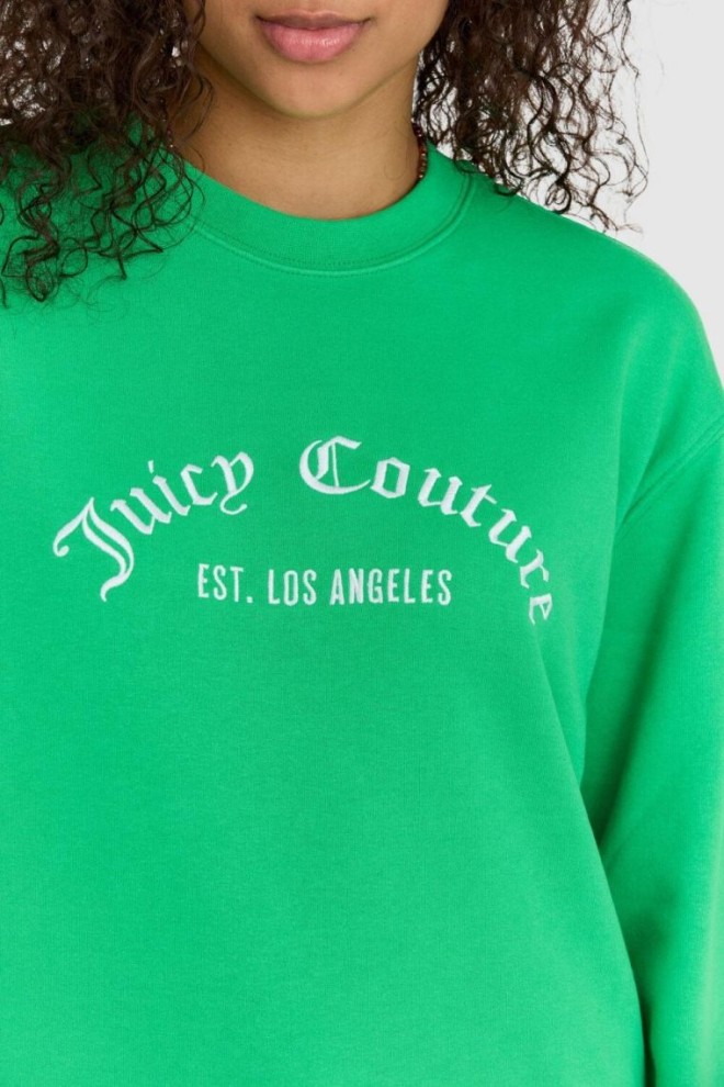 JUICY COUTURE Tricou reciclat saoirse verde pentru femei, cu logo brodat