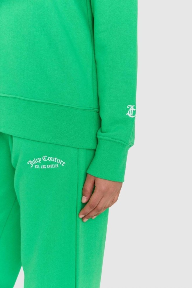 JUICY COUTURE Green women's saoirse recycled sweatshirt with embroidered logo