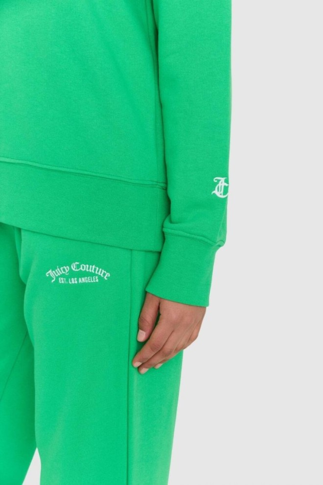 JUICY COUTURE Tricou reciclat saoirse verde pentru femei, cu logo brodat