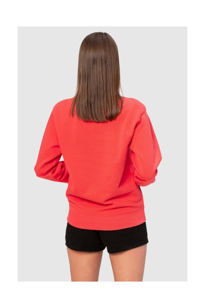 KENZO Women's coral sweatshirt with white logo