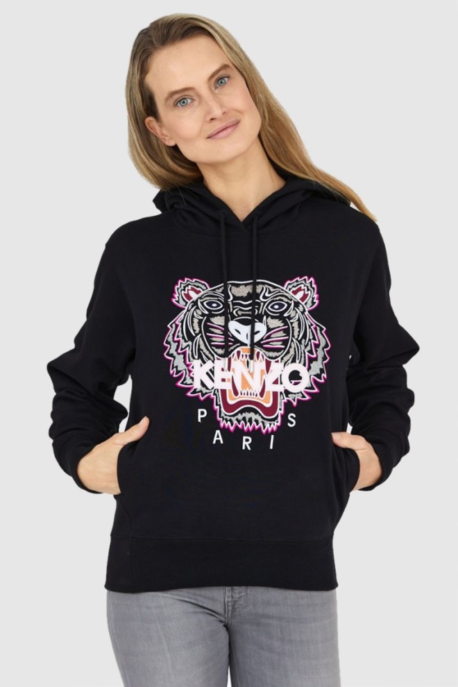 KENZO Black women's hooded sweatshirt