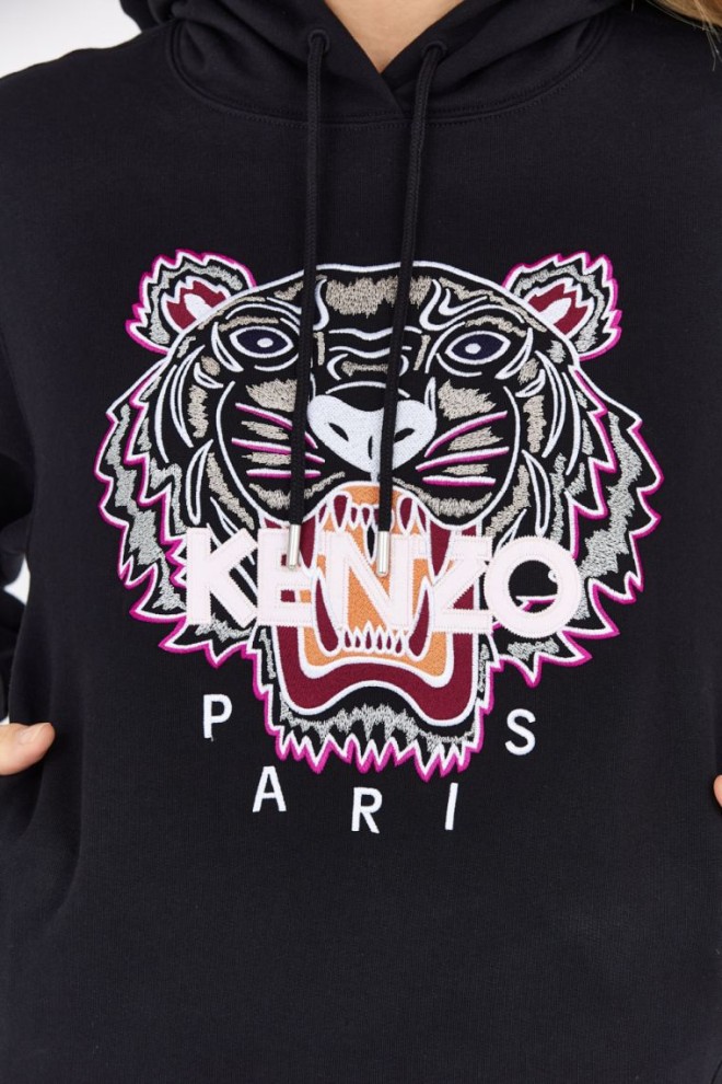 KENZO Black women's hooded sweatshirt