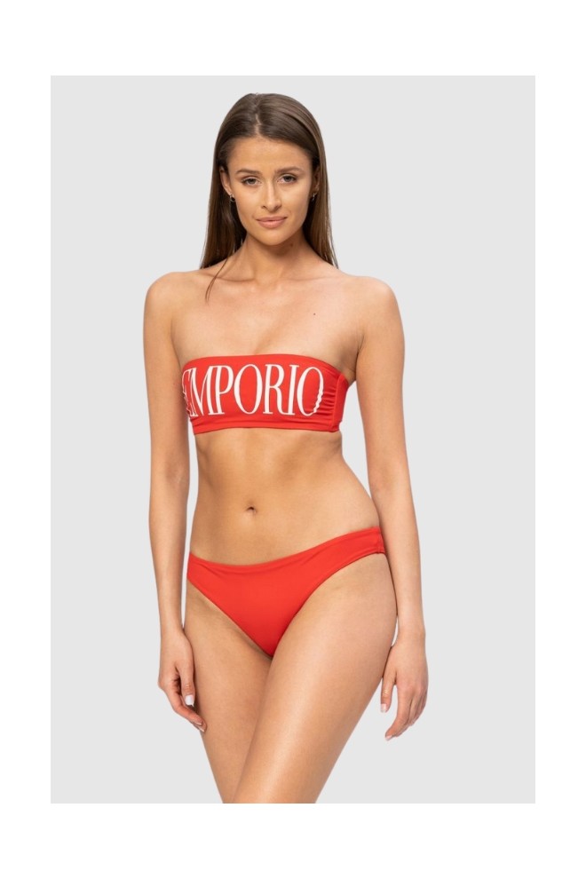 EMPORIO ARMANI Red bikini with white logo