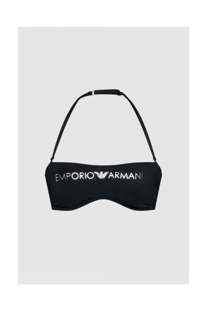 EMPORIO ARMANI Tiered bikini with silver logo