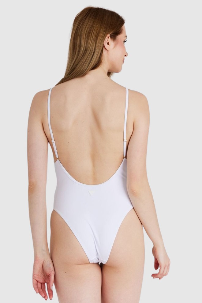 GUESS White swimsuit with triangle logo