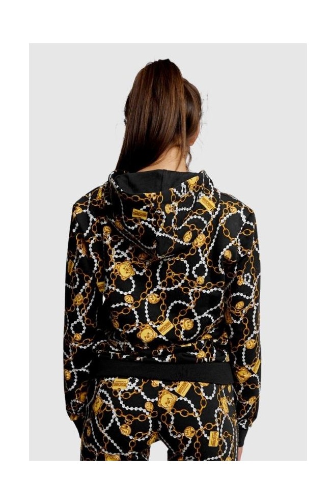 MOSCHINO Women's hoodie with gold chains