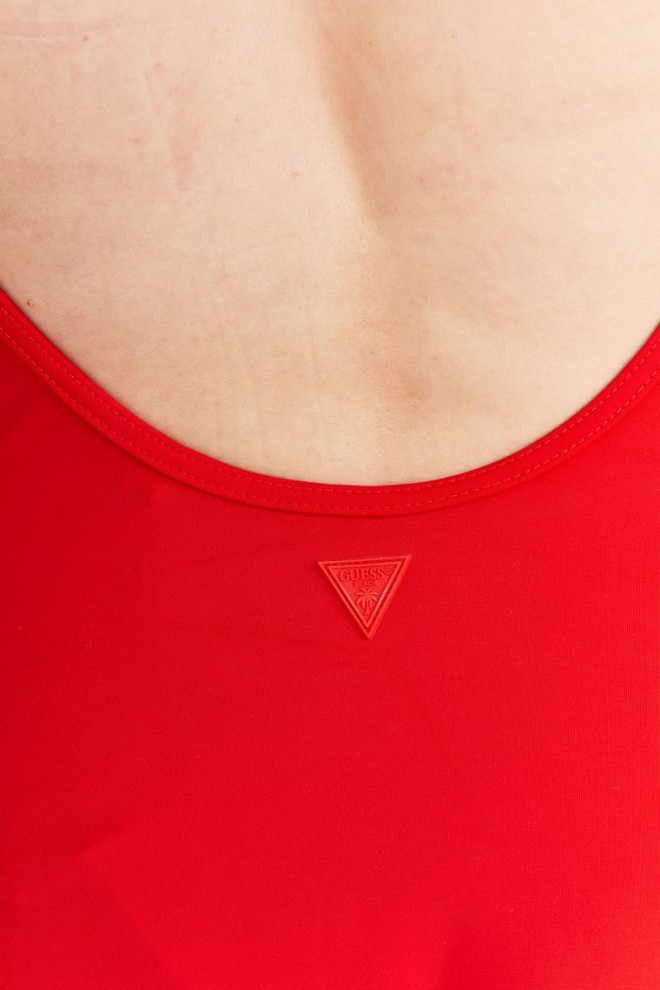 GUESS Red swimsuit with triangle logo