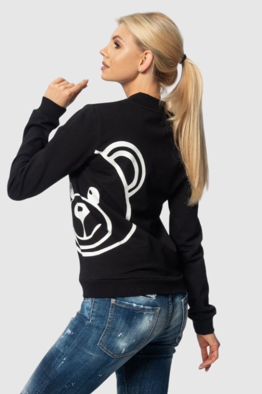 MOSCHINO Tricou negru cu...