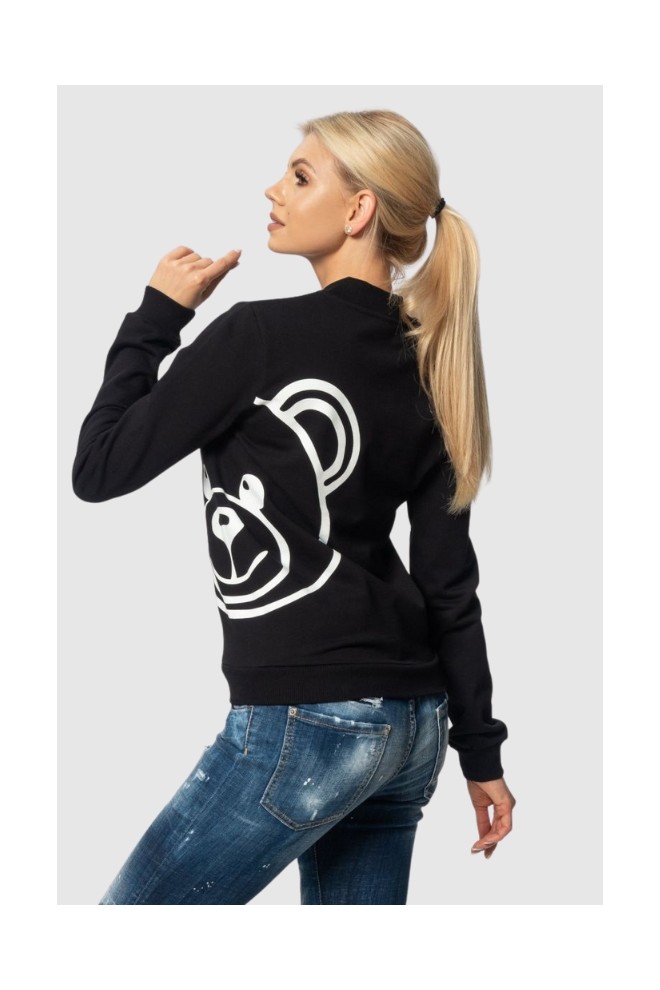 MOSCHINO Tricou negru cu fermoar pentru femei