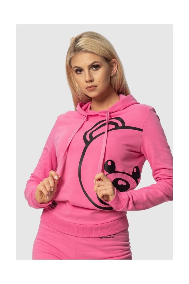 MOSCHINO Pink women's hooded sweatshirt