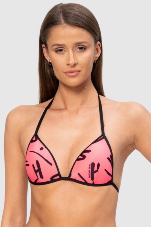 MOSCHINO Top bikini roz cu...